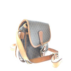 Celine Shoulder Bag Crossbody Macadam Pattern Vintage M92 Brown — view 3