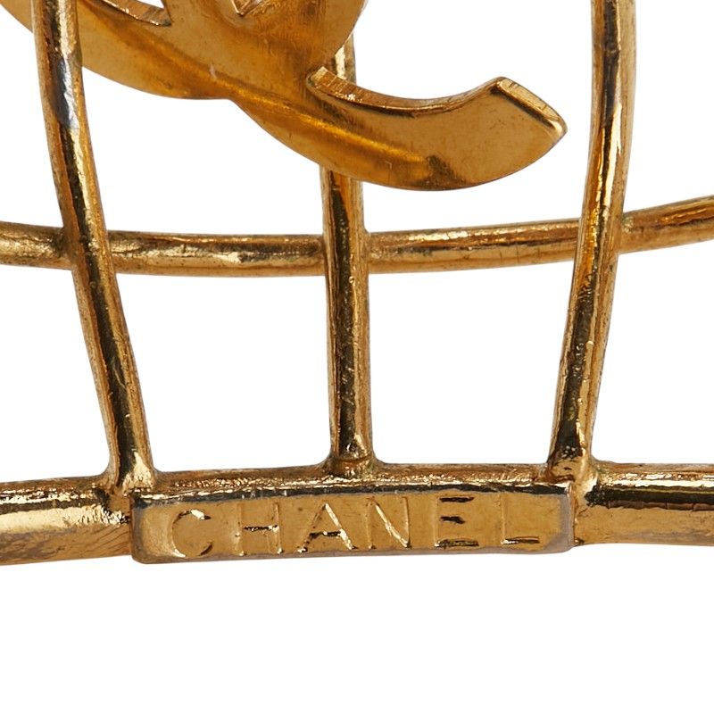 Chanel Vintage Coco Mark Birdcage Gold Plated — view 7