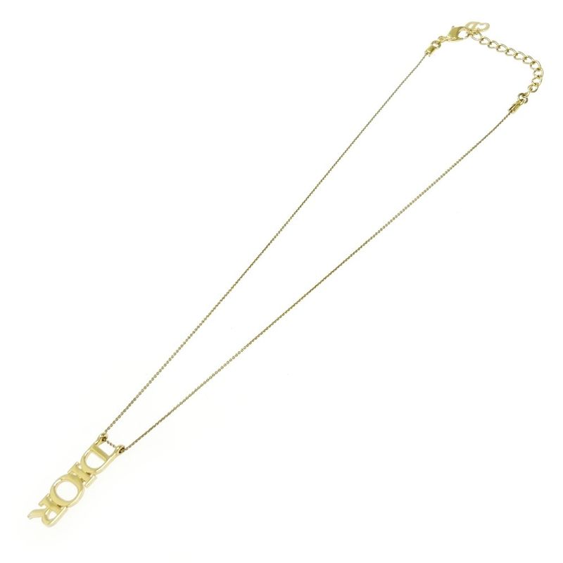 Christian Dior GP Logo Necklace Gold — view 4