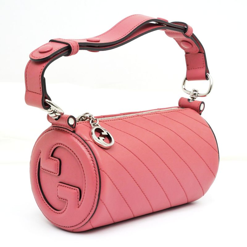 Gucci Blondie Mini Shoulder Bag one Pink Leather — view 3