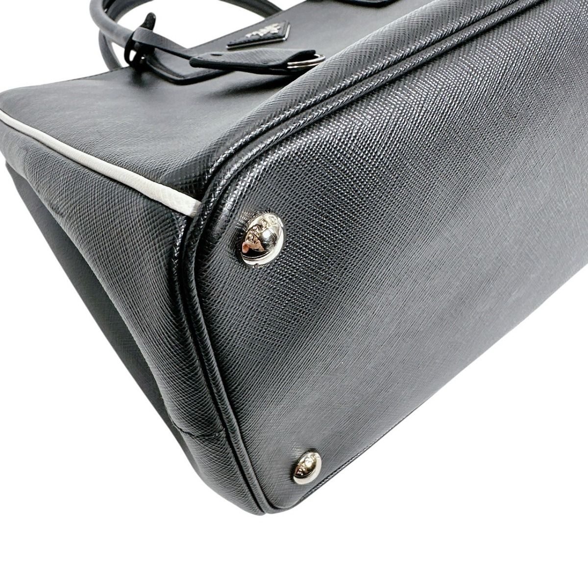 Prada 1 Ba274 2-Way Bag Saffiano Tote Black — view 7