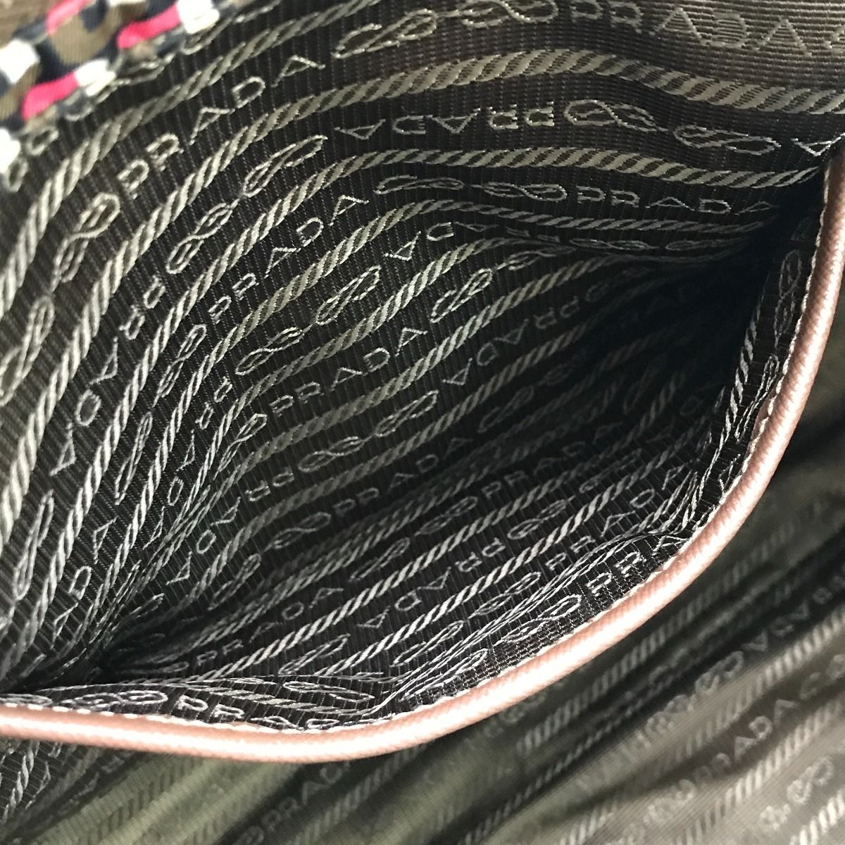 Prada Tote Bag Miss Ing Shoulder Strap Signs of Use Nylon B4001 T Red — view 9