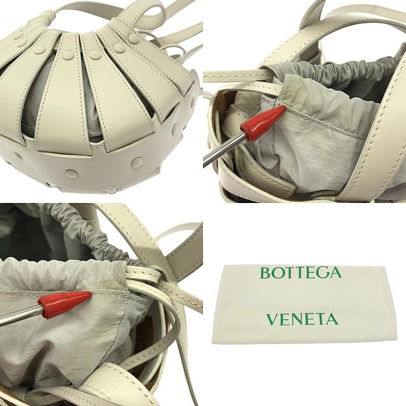 Bottega Veneta the Shell Leather 2-Way Shoulder Bag White — view 9