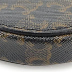 Celine Coin Case Triomphe 10 D222 Bq3.38 no Leather Black Brown Gold Hardware — view 5