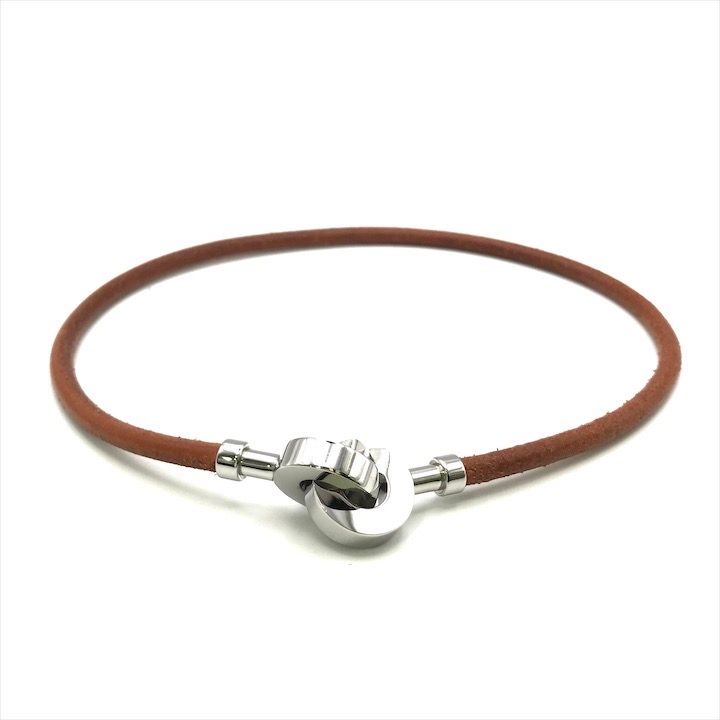 Hermes Leather Lancelot Choker Bracelet — view 2