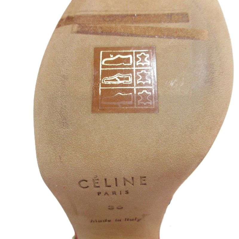 Celine Ankle Strap Suede Chunky Heel Sandals Size 36 — view 8