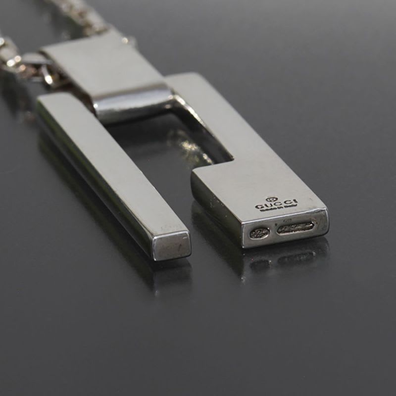 Gucci G Logo Necklace 49 cm Silver 925 E1034 — view 6
