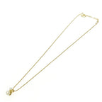 Christian Dior GP Rhinestone Faux Pearl Necklace Gold — view 4