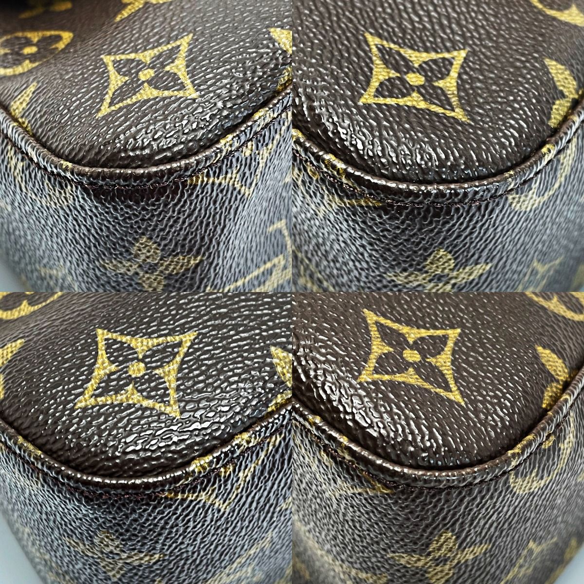 Louis Vuitton Monogram Mini Looping Brown Handbag Gold Hardware — view 6