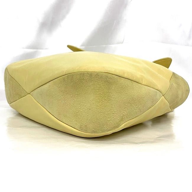 Loewe Handbag Yellow Anagram Leather Suede — view 5