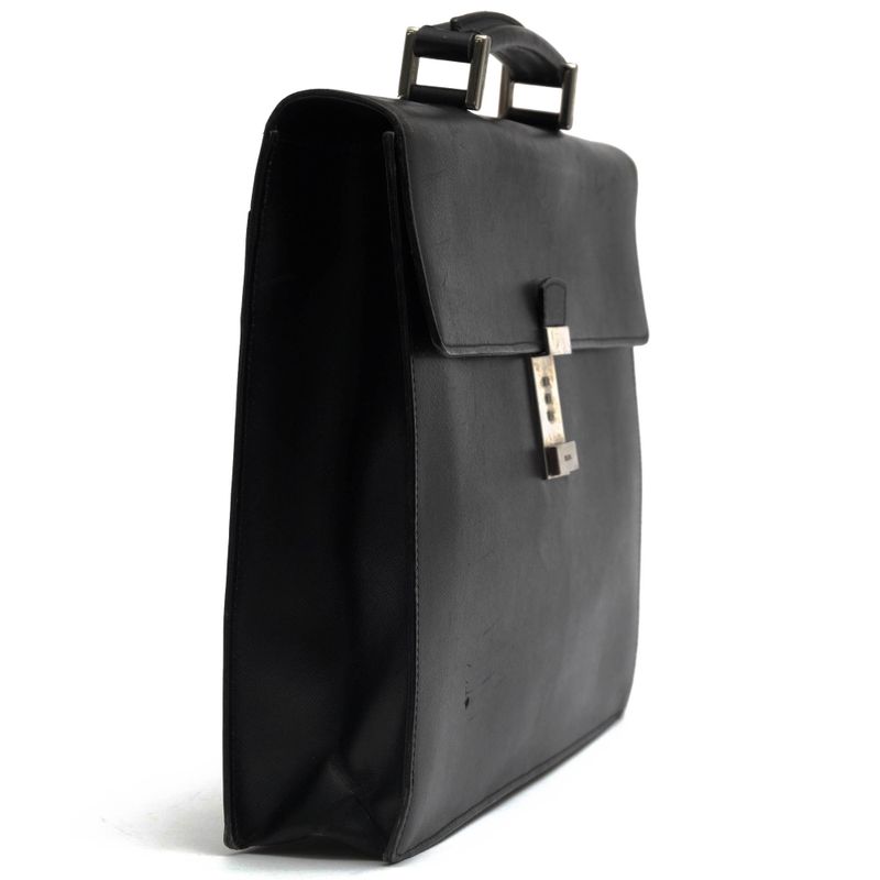 Prada Bag Briefcase Business Men Leather Black Dulles — view 3