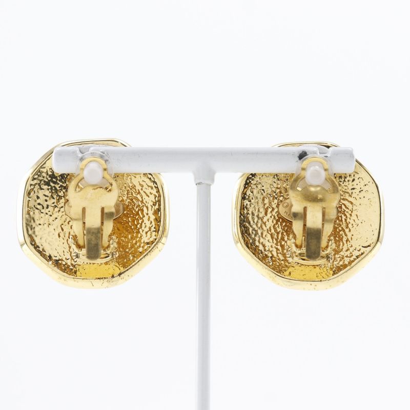 Chanel Coco Mark Vintage Gold Plated 95 P 25.5 g Earrings — view 4