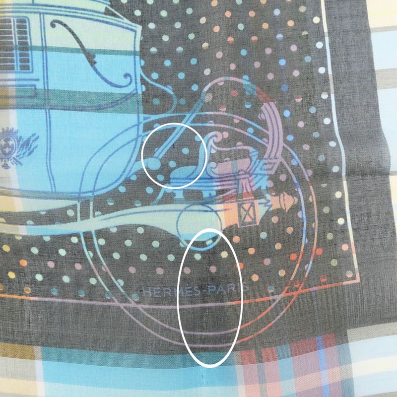 Hermes Carre 55 Scarf Madras Exlibris Bandana Silk Multicolor Accessory — view 7