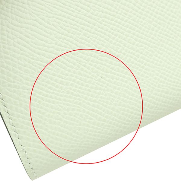 Hermes Long Wallet Bearn Soufflet Verso Veau Epsom Vert Fizz Yucca Silver