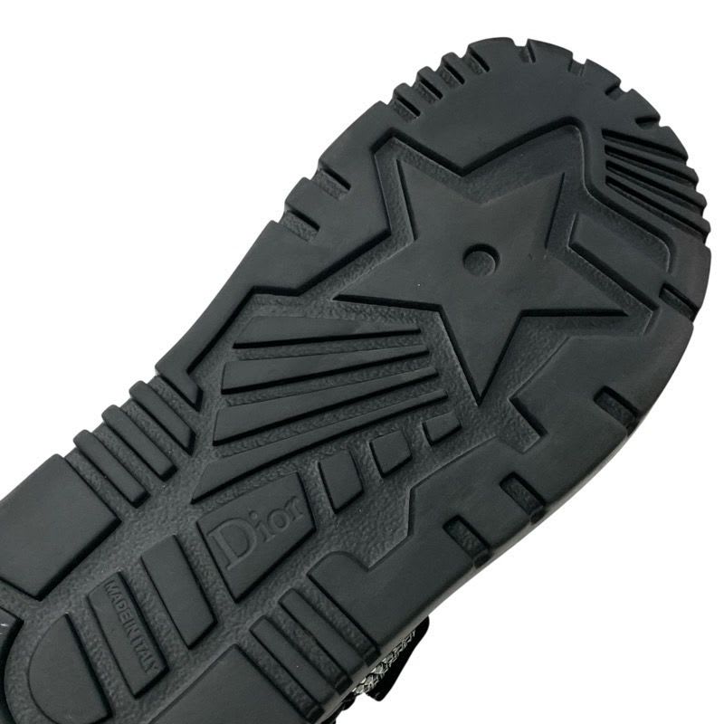 Christian Dior Sandals Shoes Lambskin Black Logo Rhinestone Velcro Strap Sports — view 8