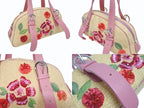 Dior Galliano Era Limited Edition Mini Boston Bag Embroidery Bijou Beige Straw — view 4