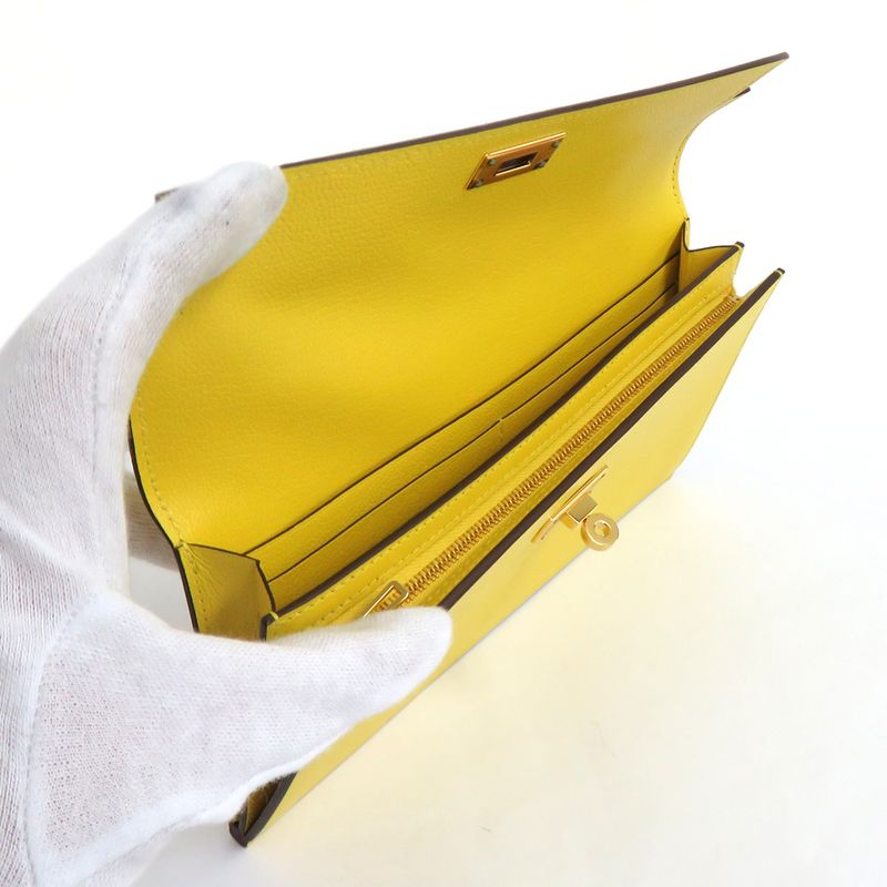 Hermes Kelly Pocket Long Jo-nunapur Pink Gold Hardware 2024 — view 5