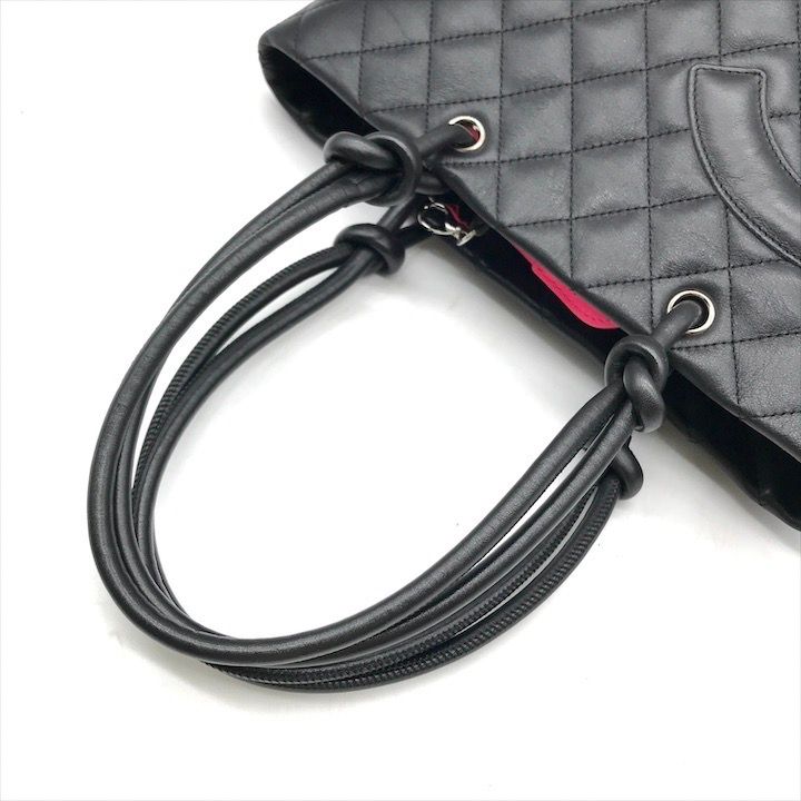 Chanel CC Logo Cambon Leather Tote Black — view 7