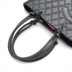 Chanel CC Logo Cambon Leather Tote Black — view 7