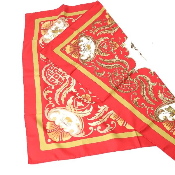 Hermes Carre 90 Cheval Jurc Turkish Horse Scarf Red — view 4