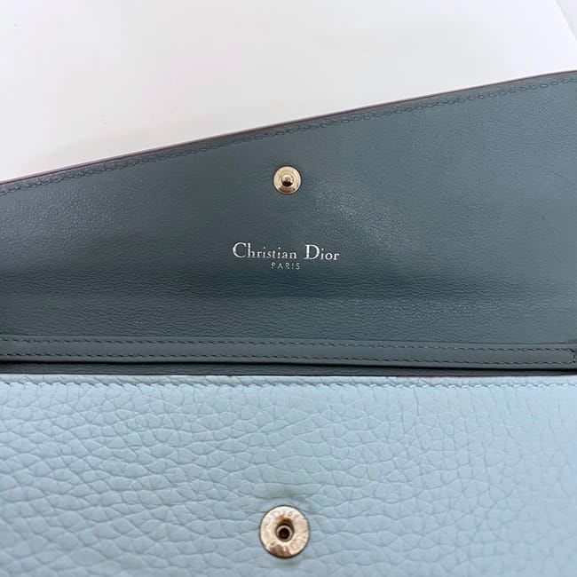 Christian Dior Foldable Long Wallet Light Blue — view 7