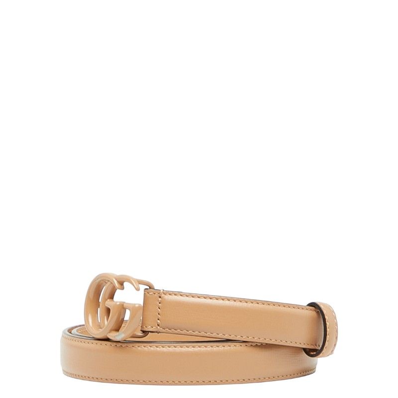 Gucci GG Marmont Belt Size 70/28 Beige Leather — view 3