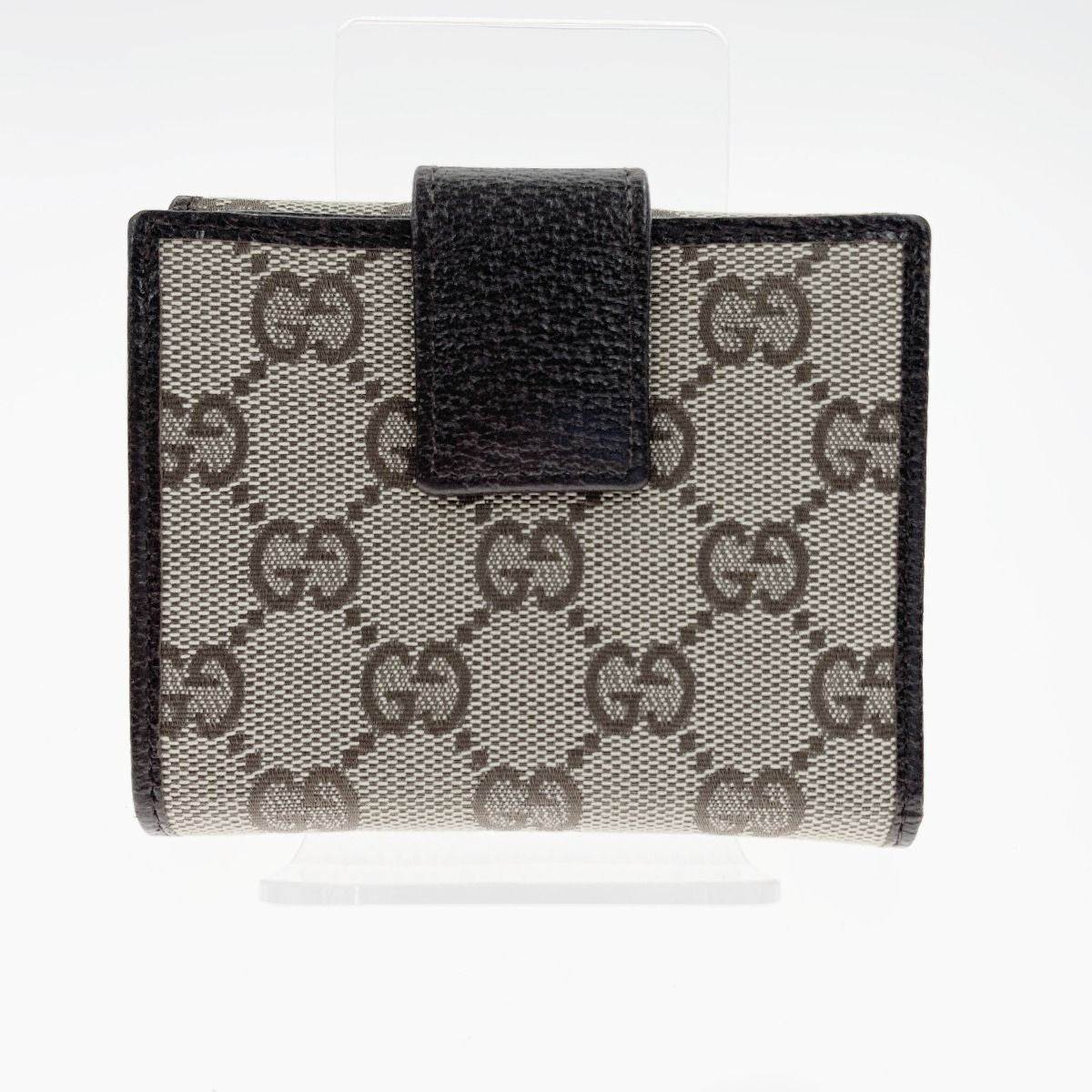 Gucci GG Canvas Compact Wallet W Hook Bifold Beige — view 2