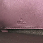 Gucci Round Zipper Matte Croc Purple Long Wallet 1313 — view 9