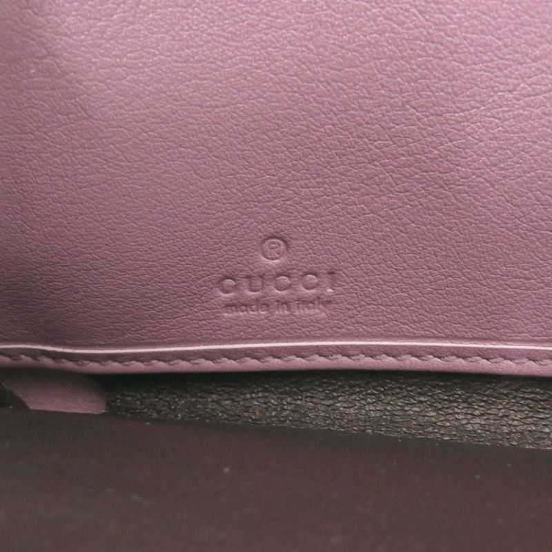 Gucci Round Zipper Matte Croc Purple Long Wallet 1313 — view 9