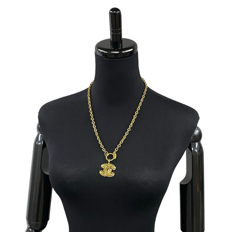 Chanel Coco Mark Motif GP Chain Necklace Pendant — view 3