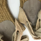 Hermes Espadrille Sandals 39 Blue — view 7
