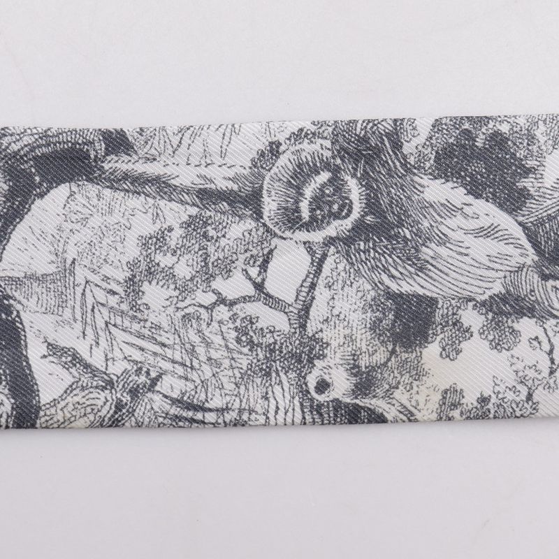 Christian Dior Mitzah Toile de Jouy Sauvage Ribbon Scarf 15 Jou106 I602 — view 8
