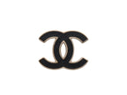 Chanel CC Logo Earrings Gold Black — view 2