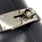 Hermes Neo Boots Short Shoes Leather Black Silver Kelly Hardware — view 9