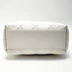 Chanel Quilted As3292 White Chain Tote Bag Lambskin Gold Hardware — view 3