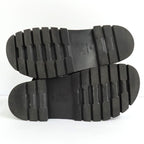 Chanel Sandals 23 K boa Rhinestone Coco Mark 38 Black Leather — view 5