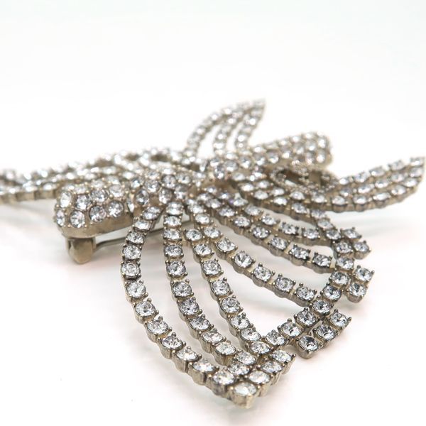 Gucci Brooch Interlocking G Butterfly Rhinestone Metal — view 4