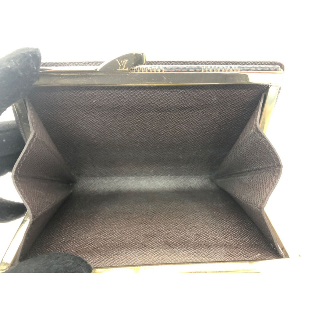 Louis Vuitton Damier Portefeuille Viennois Clasp Bifold Wallet Brown — view 4