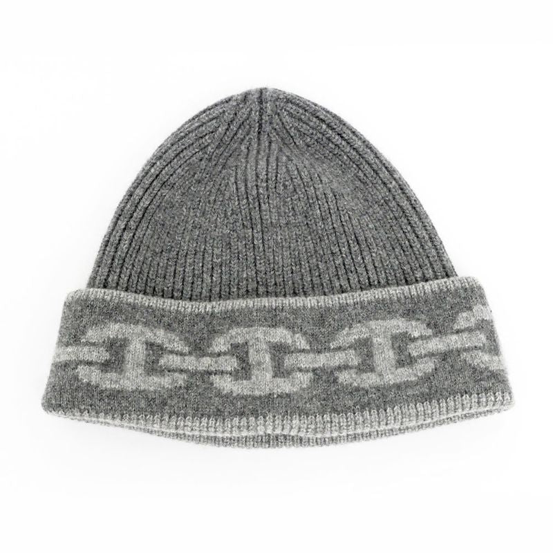 Hermes Knit Cap Heaven Charbon Flannel Gray L Size Cashmere Hat — view 3