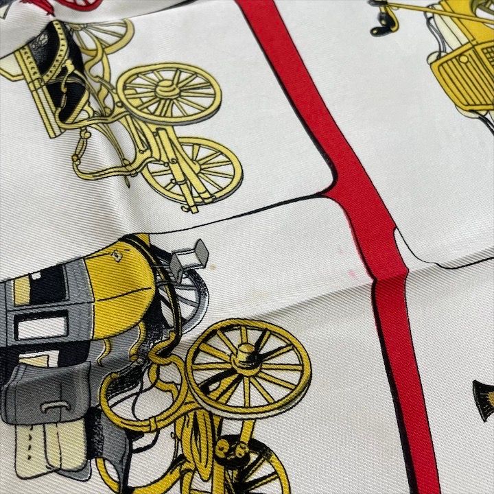 Hermes Carre 90 Large Scarf Shawl Silk Soie White — view 7