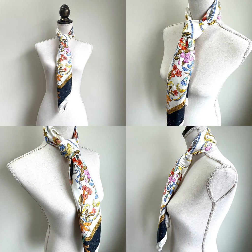 Hermes Scarf Carre 90 Oriental Stone and Western Stonework Silk — view 9