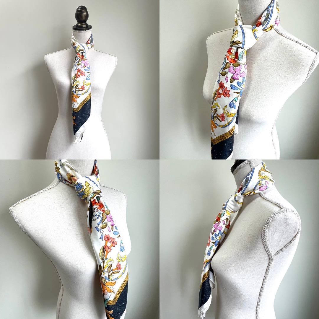 Hermes Scarf Carre 90 Oriental Stone and Western Stonework Silk — view 9