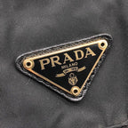 Prada Nylon Tessuto Quilted Chain Shoulder Tote Black — view 8