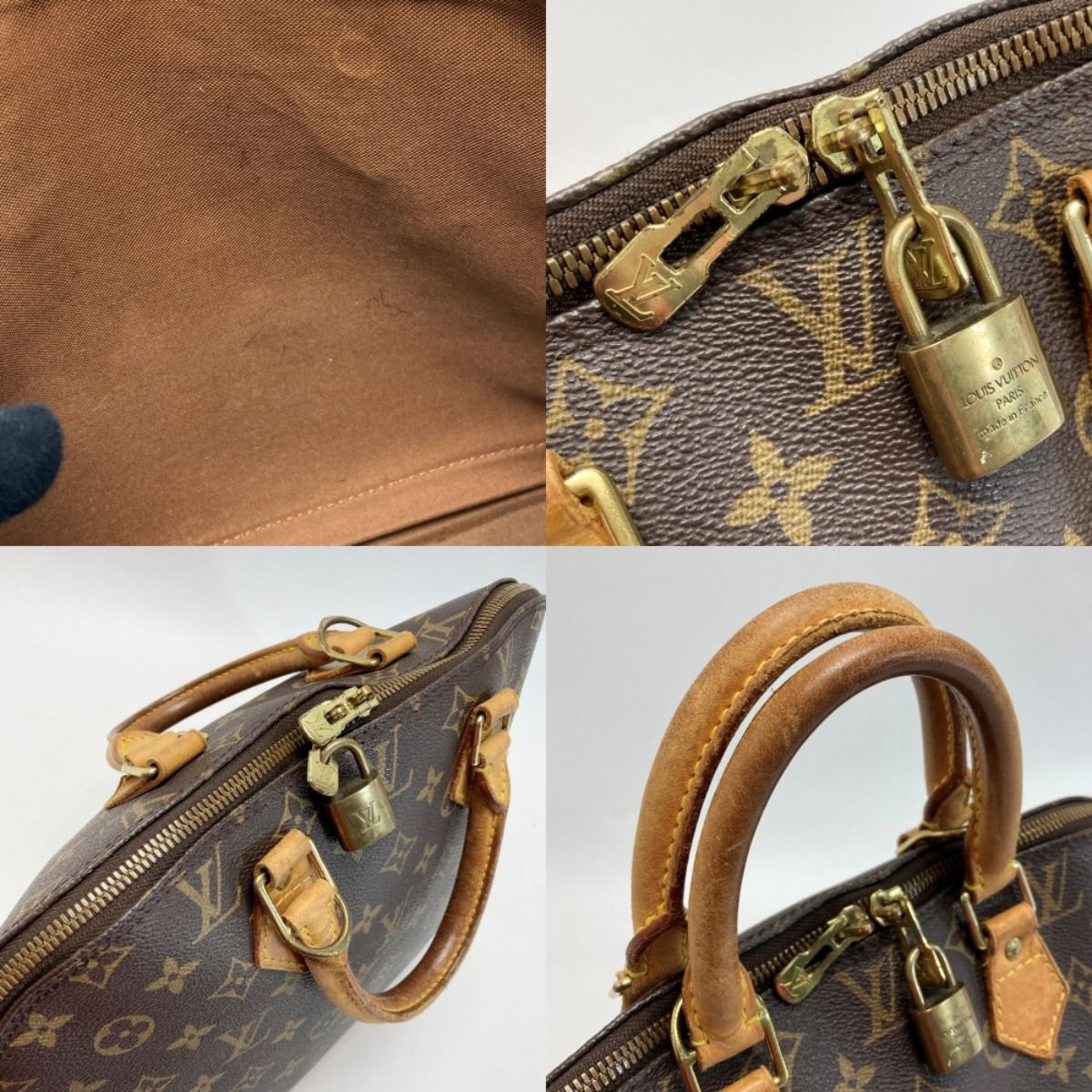 Louis Vuitton Monogram Alma Handbag with Padlock — view 6
