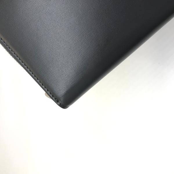 Saint Laurent Leather Logo Bifold Compact Wallet Zippy Gray — view 8