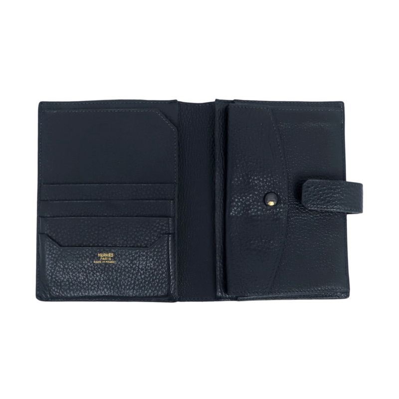 Hermes Jura 2 Bifold Wallet Black Togo — view 6