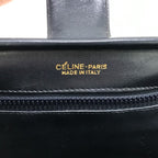 Celine Shoulder Bag Macadam Pattern Navy — view 8