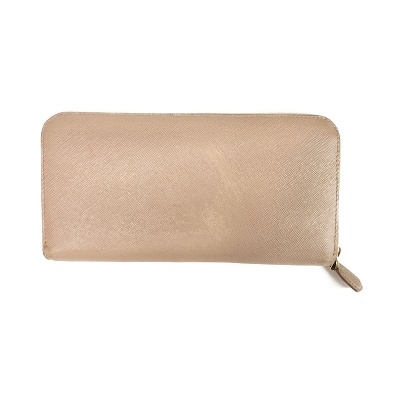 Prada Round Long Wallet Saffiano 1 Ml506 Pink — view 2