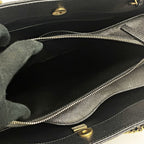 Chanel Quilted As3634 Black Chain Tote Bag Caviar Leather Gold Hardware — view 4