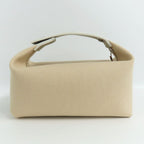 Hermes Brid A Black PM Natural Cotton Canvas Pouch Handbag — view 4